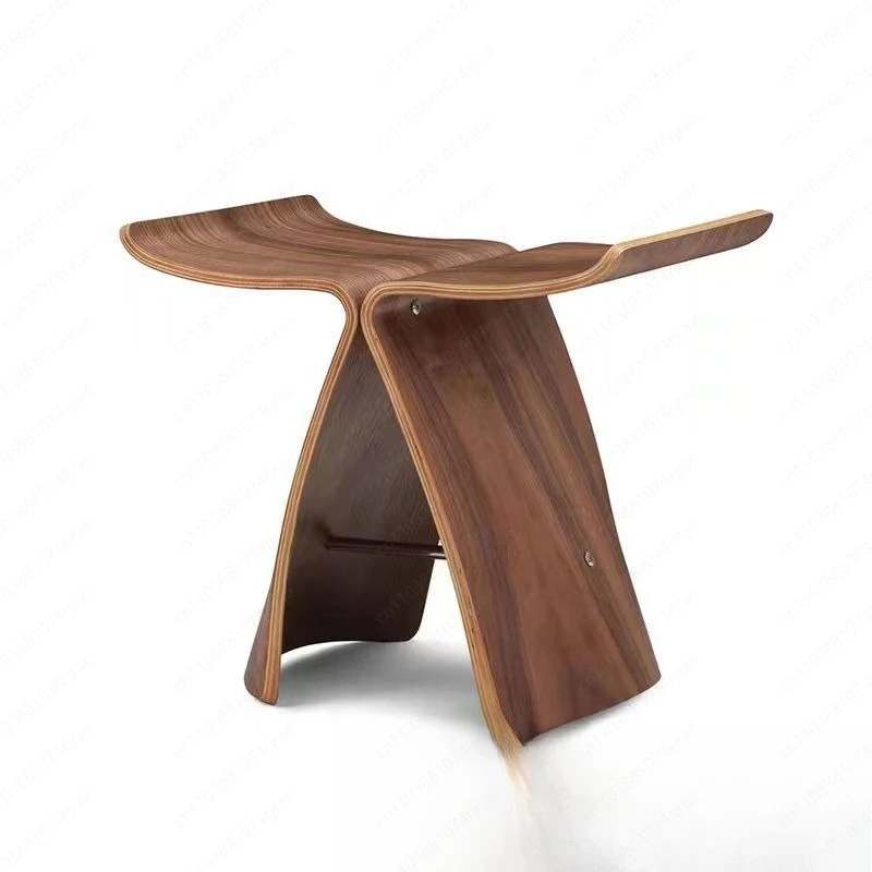 Tabouret papillon danois en bois massif – Chaise décorative minimaliste, siège bas pour changer de chaussures - AliExpress