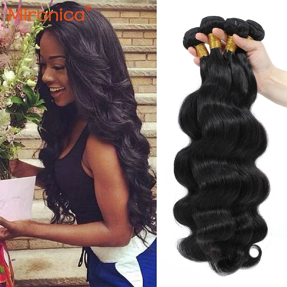 8-30 Inch Body Wave Human Hair Bundles 100% Unprocessed Brazilian Remy ...