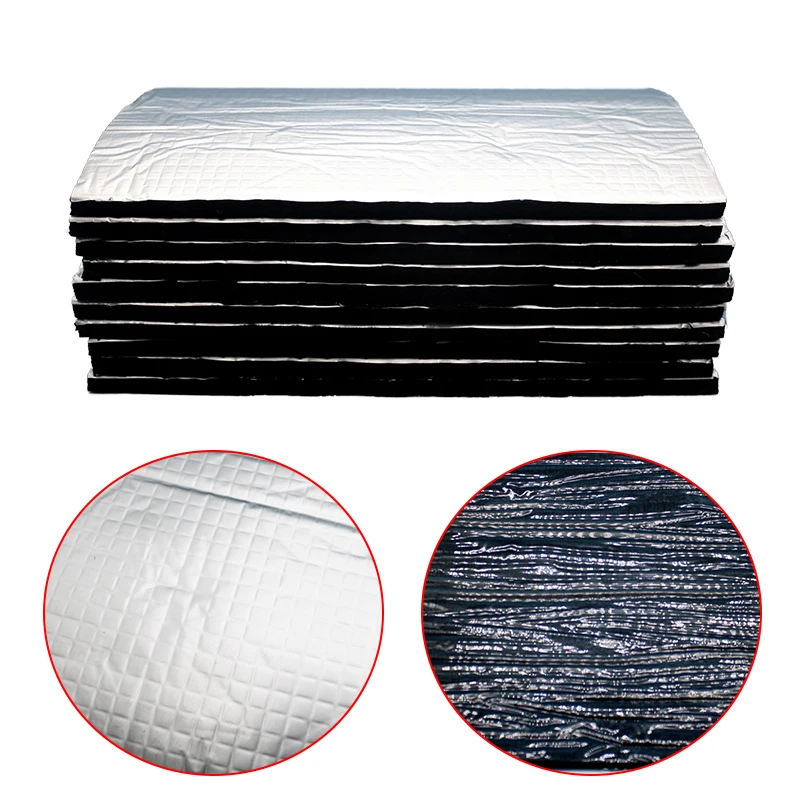 Car Sound Deadener Heat Insulation Mat Car Van Sound Proofing Deadening Insulation Hood Silent 5Pcs 10mm sound proof mat sound insulation mat sound deadener mat heat insulation mat