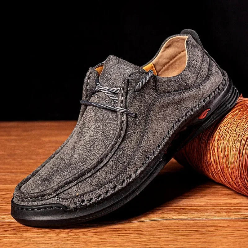 Shoes for Men Handmade Leather Casual Sneakers Comfort Design Business Leather Fashion Plus Size,leather shoes