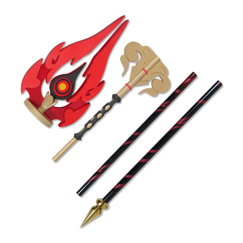 Genin Impact Hu Tao Cosplay Prop Ring Accory Stf Weapon Ring Jewelry Chest Bae Sve Decor Belt Decor