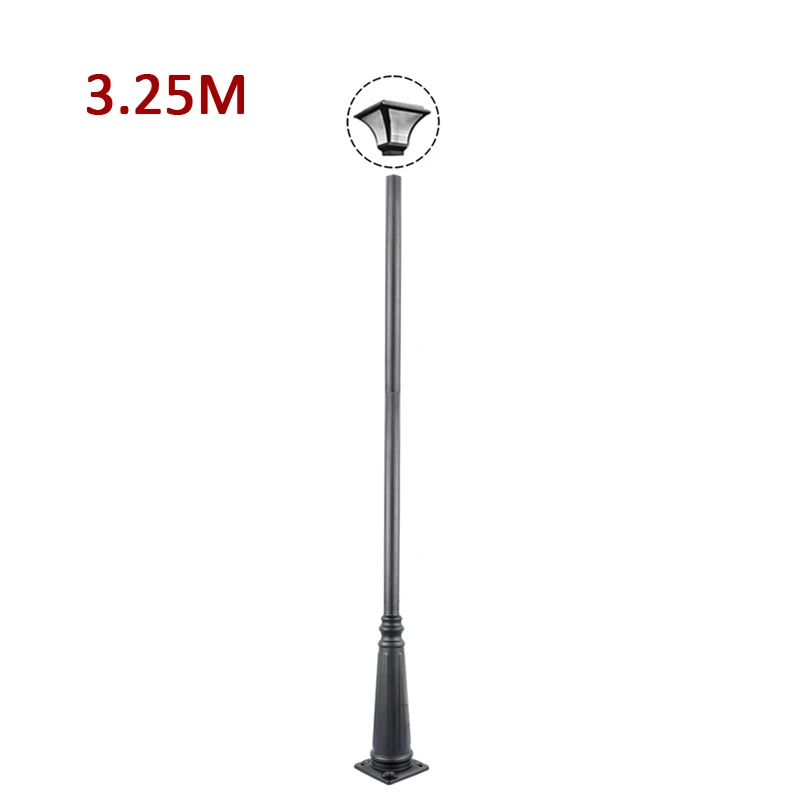 Modern Galvanized Steel Black Spliced Street Lamp Pole Outdoor Villa Garden Riverside Bus Station Greenbelt LED Lighting Pole