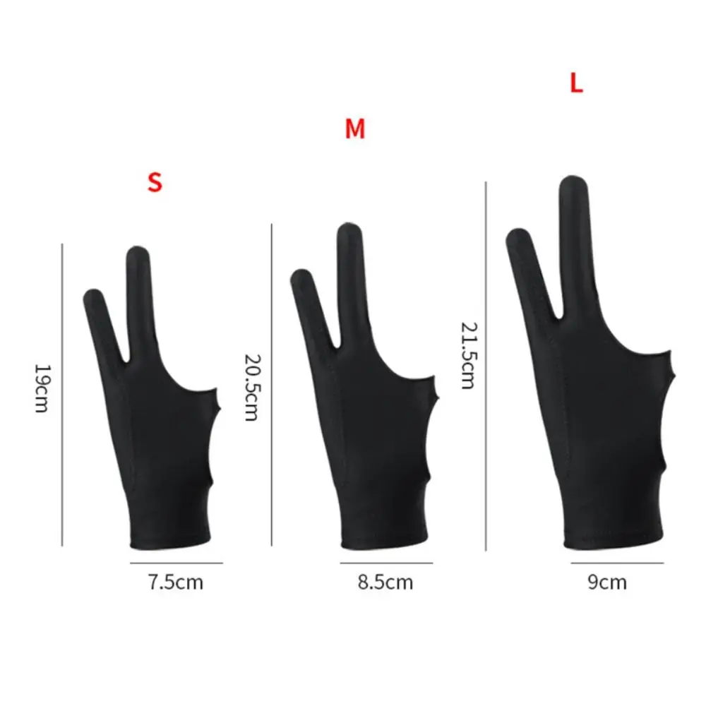 1pcs 1/2 손가락 페인팅 장갑 안티 터치 방오 스케치 장갑 땀 방지 사고 방지 터치 장갑 스크린 보드