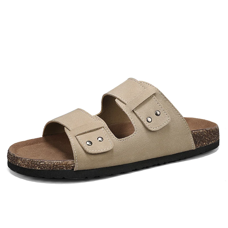 Retro Cork Clogs For Men Breathable Summer Casual Sandals_voghion.com