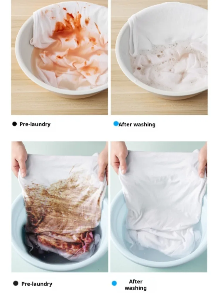 Clothing Stain Remover Powder Biological Enzyme Washing Powder Oxygen Clothes Cleaning Laundry Detergent Stain Removal Washing