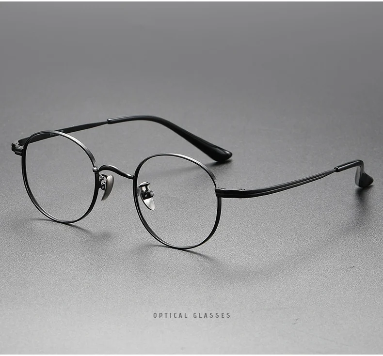 Reiner Titan Business kleiner Rahmen Herren Brillen rahmen ultraleichte Retro runde optische Rezept Damen Brillen rahmen 8803 – Detail 13