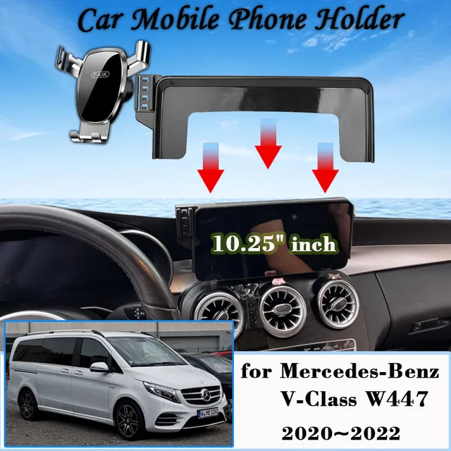 For Mercedes-Benz V-Class EQV Viano W447 2020 2021 2022 Car Mobile Phone  Holder Air Vent Cellphone Gravity Mount Accessories - AliExpress