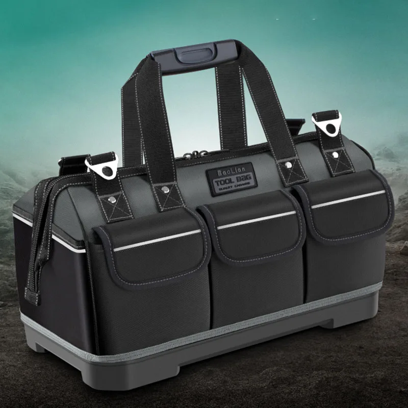 Multipurpose Tools Bag Heavy Duty 1680D Oxford Cloth Waterproof Storage Bags Wear-resisting Reinforced Suitcase Pouch Tool Bag