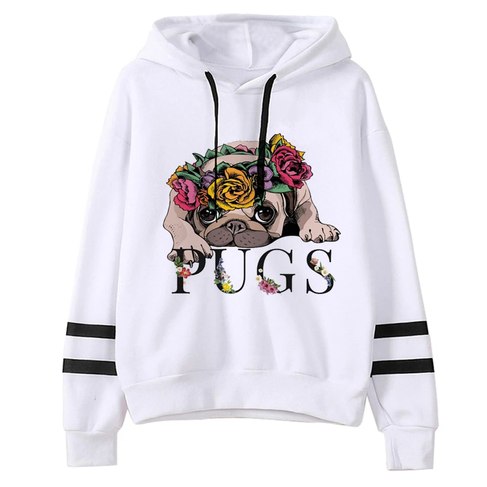 

Pug hoodies women Winter harajuku Fleece 90s Pullover women vintage sweatshirts