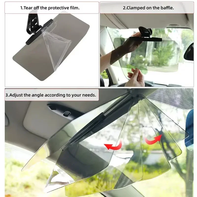 Car Mounted Anti Glare Mirror Anti UV Strong Light Vehicle Sunshade Car Anti-glare Sunshade For Day And Night Dazzling Goggle