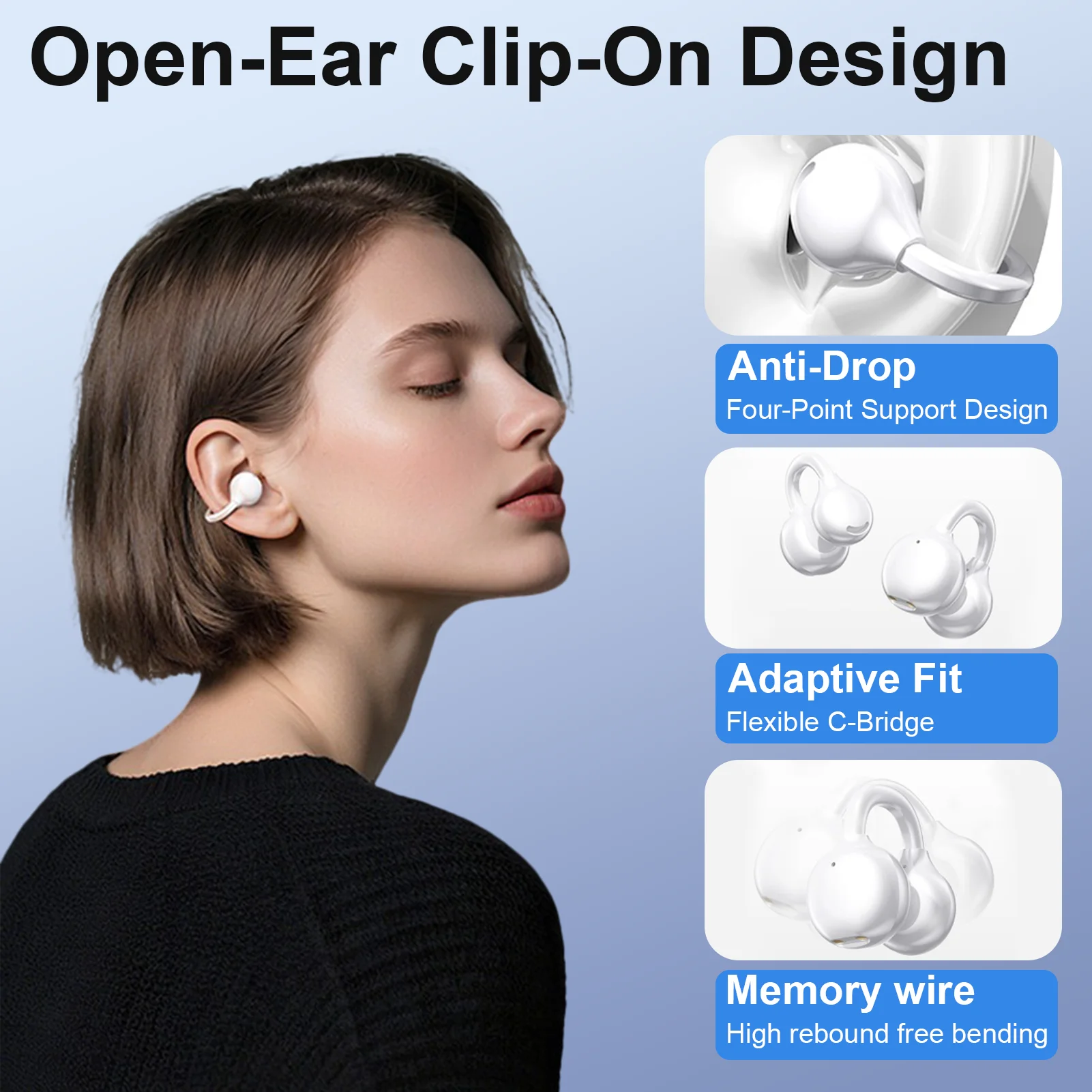 Wireless Translation Earphones with Microphone for Outdoor Sports