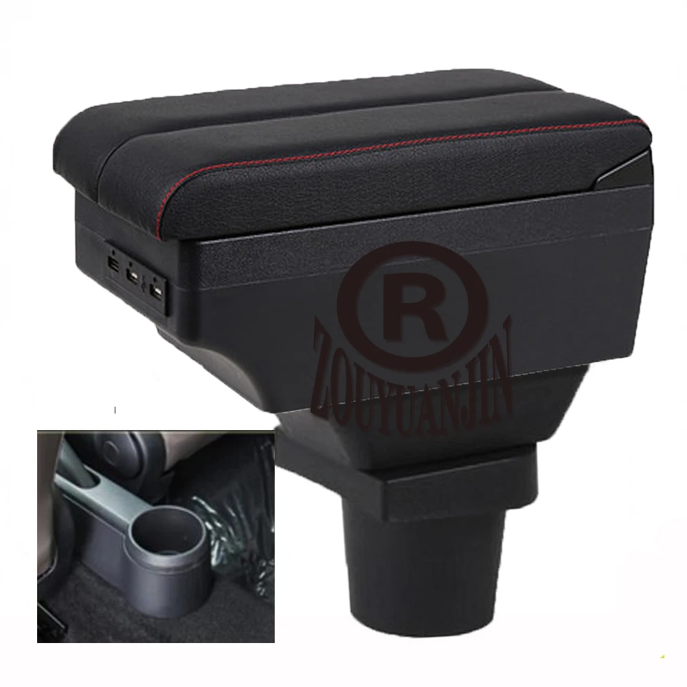 

For Skoda Citigo UP Armrest Box Elbow Rest Center Console Storage with Phone Charging USB Interface Cup Holder