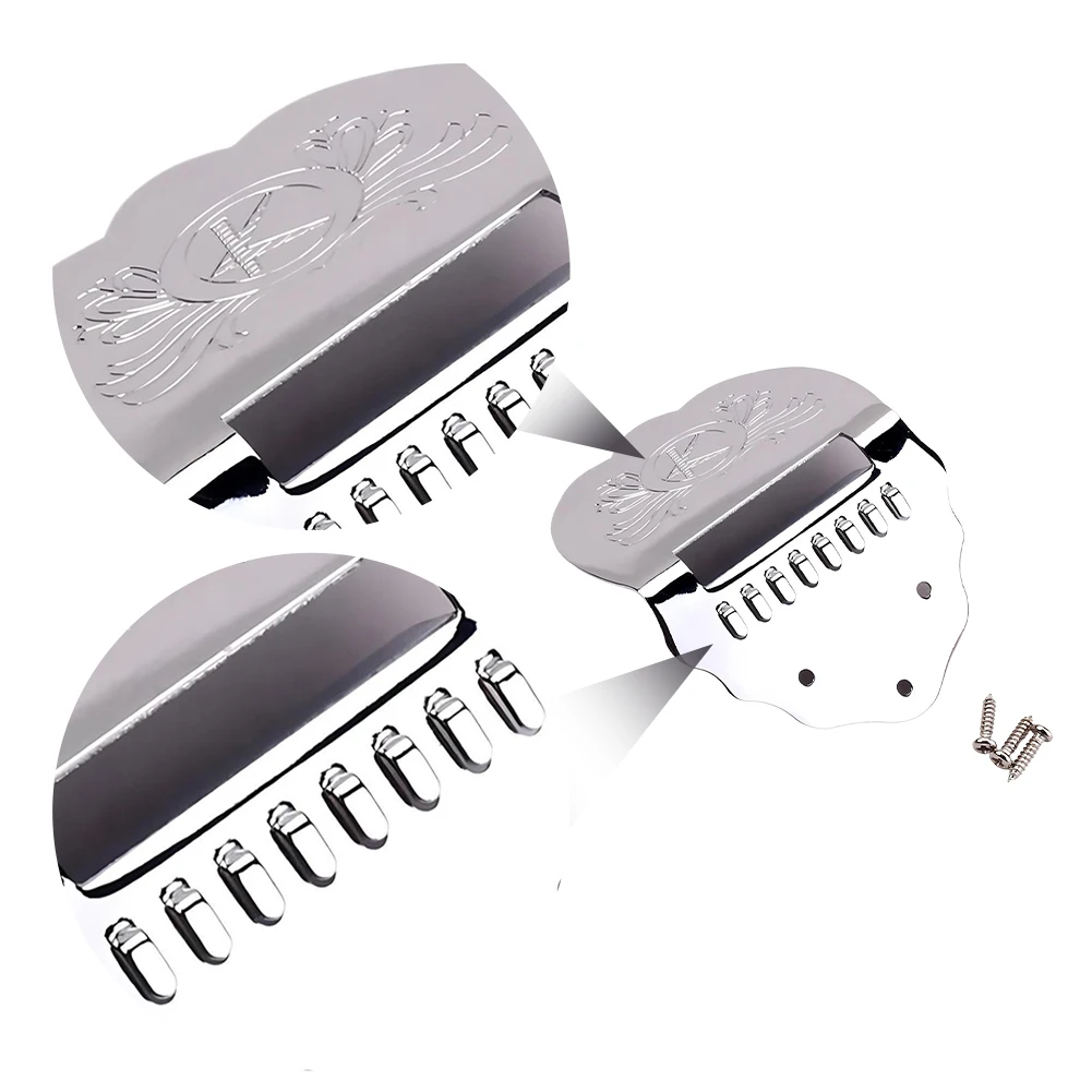 8 String Mandolin Pulling Board & Screws Mandolin Tailpiece Parts Metal Mandolin Tailpiece Replacement Part for Mandolin Guitar
