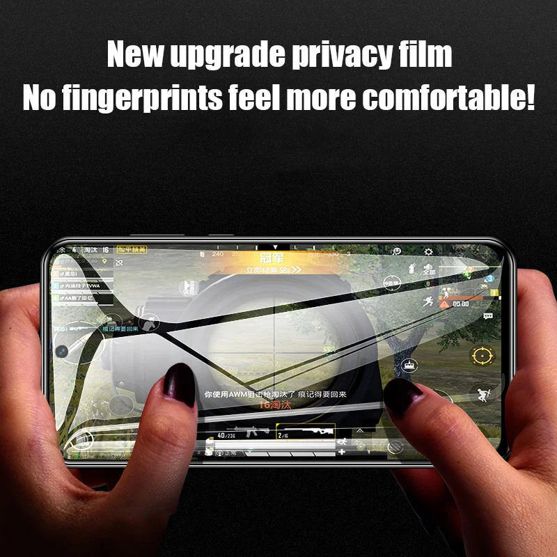2Pcs Full Cover Anti-spy Glass for Samsung A13 A73 A52 A53 5g A12 A51 Screen Protector for Samsung A33 A23 S20 S21 FE 5G Glass