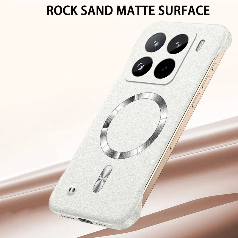 Magnetic Frameless Sand Rock Matte Case - Ultra Thin Hard Cover