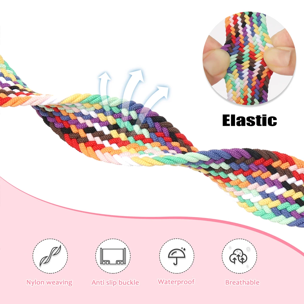 Magnetic Braided Nylon Loop Watch Band Strap - Universal Fit