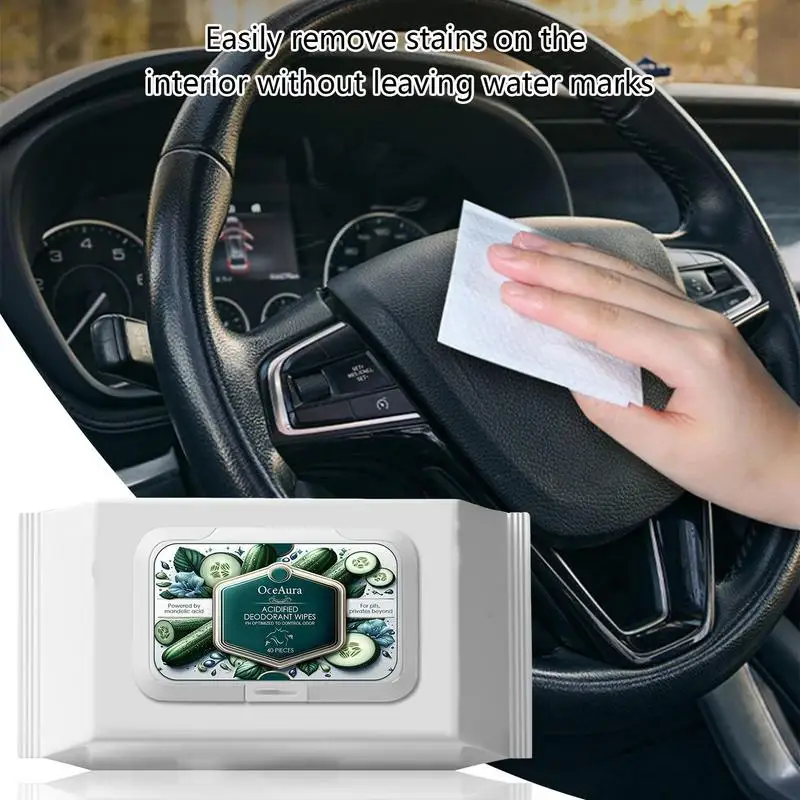 

Салфетки для чистки приборной панели автомобильные, 40 шт.