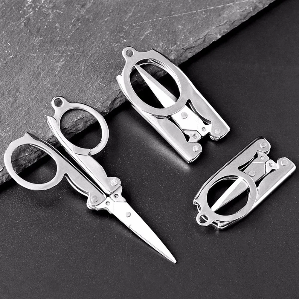 Mini Folding Scissors Portable Travel Multifunctional Stainless Steel Folding Small Scissors Home Mini Thread