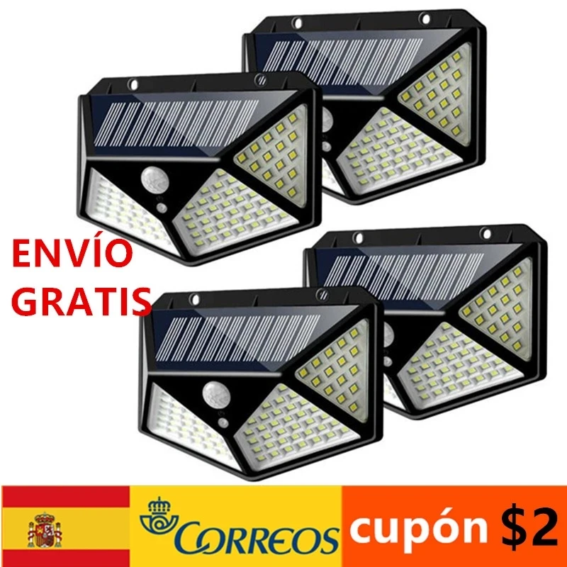 

100 LED Solar Wall Lights Waterproof Outdoor Solar Lamp Wireless Solar Powered Sunlight Street Light for Garden Decoration