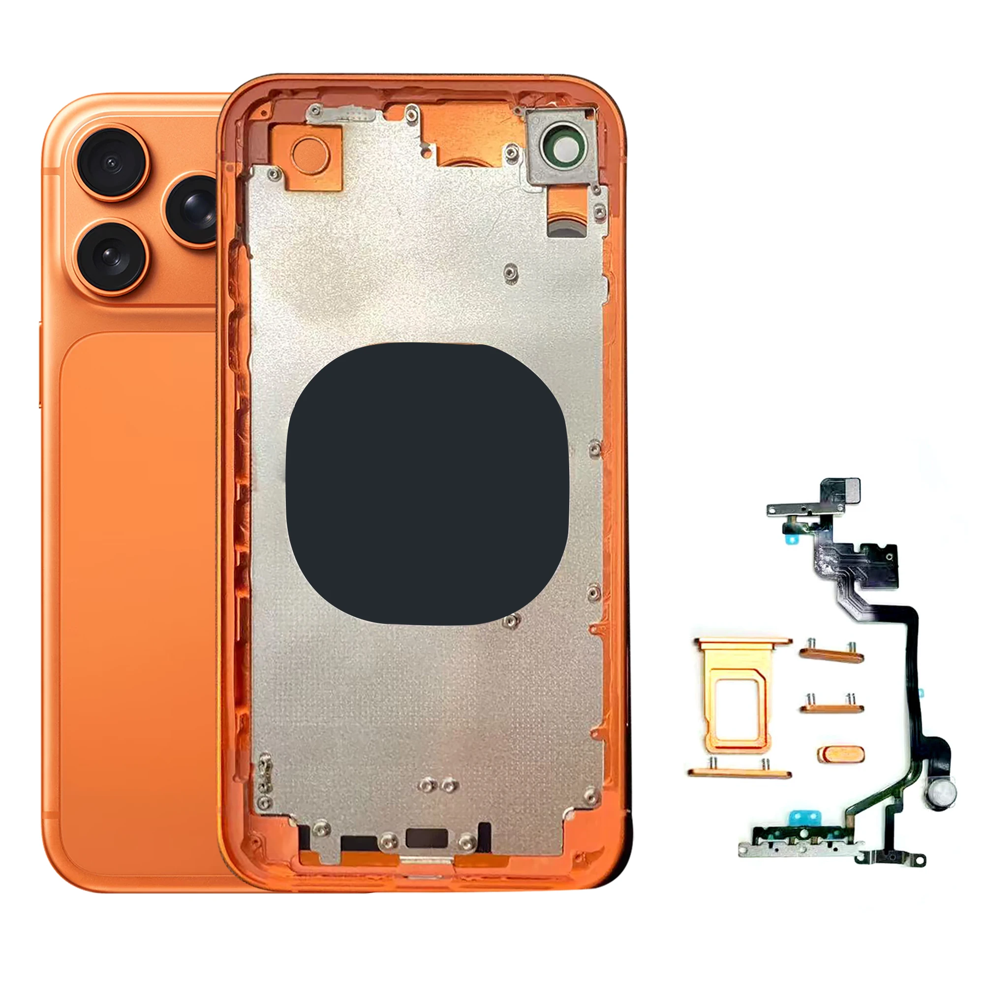 iPhone XR （iPhone 17 Pro風 外装カスタム） Housing for iPhone XR to 17 Pro Conversion Back Cover Replacement