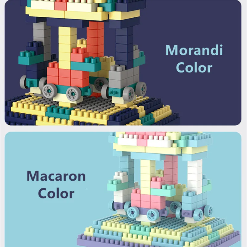 100Pcs/Set Large Particles Building Blocks Toy Safety PVC City Bricks Bulk Model DIY Baby Educational Toys Kids Birthday Gift