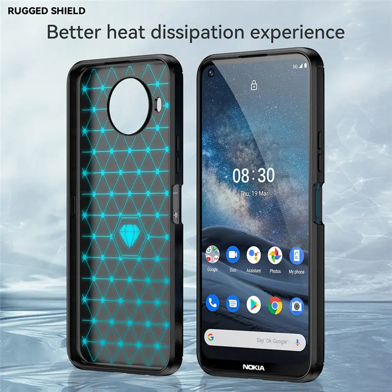 Carbon Fiber Soft Silicone TPU Phone Case Cover - Black