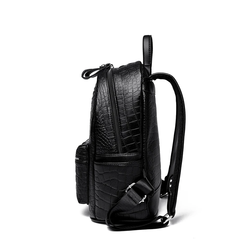 Women Small Pu Leather Backpacks 2026 New Korean Fashion Luxury Multi-pockets Backpack Student School Bag Back Packs 3