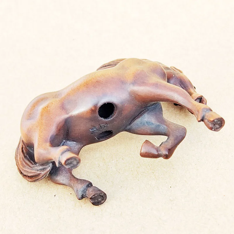 GX944 - 20 年物 2 インチ手彫りツゲの根付 - ハンサムな馬 - AliExpress