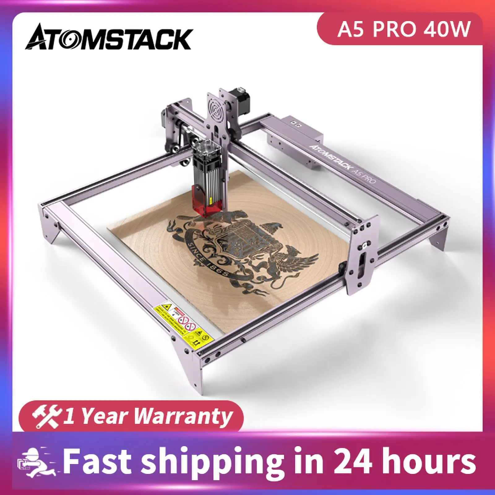 ATOMSTACK-A5-Pro-40W-Laser-Engraver-Cutting-Compressed-Spot-Metal ...
