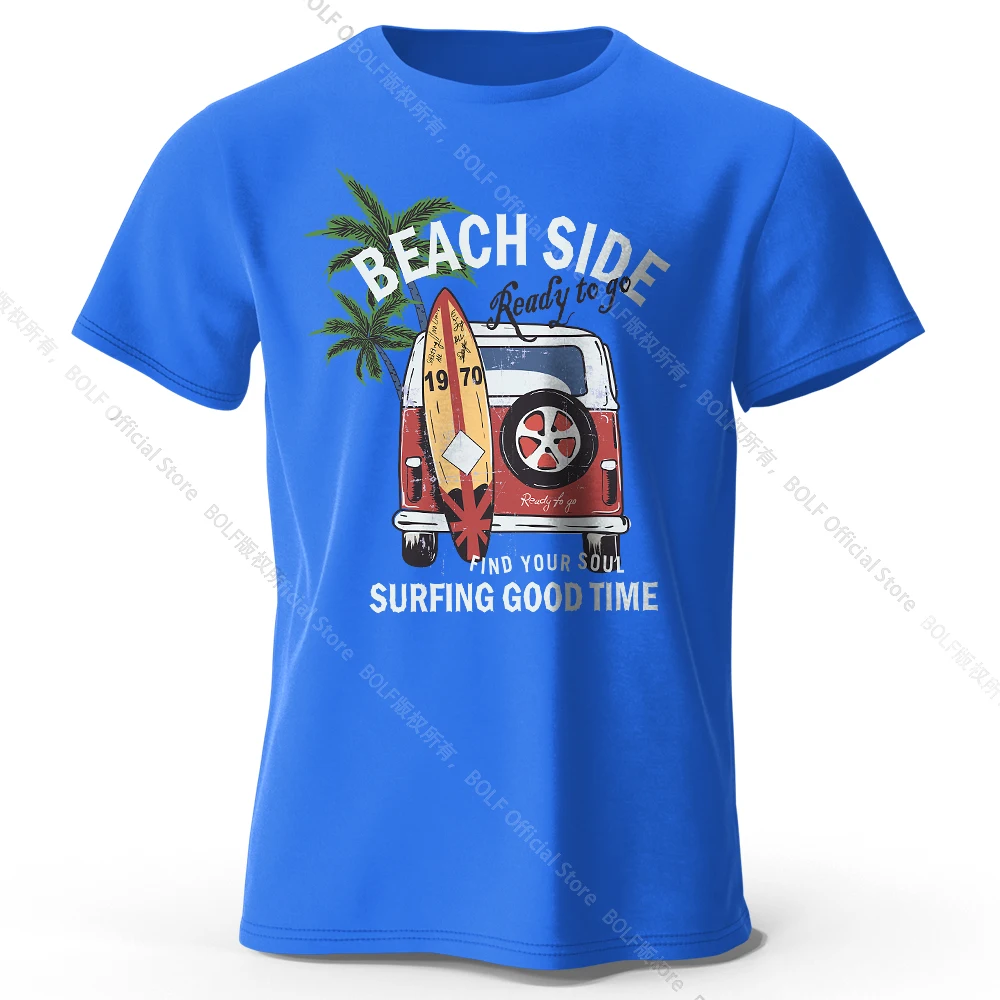 Retro Surf Badge Graphic Unisex Cotton T-Shirt