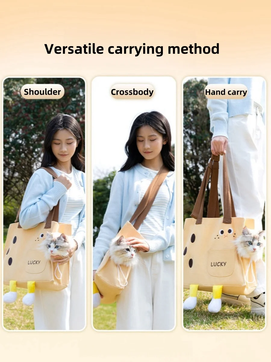 Title 2, Pet Canvas Shoulder Bag Portable Travel Cats an...