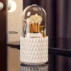 360 Degree Rotating Makeup Brush Holder with Clear Acrylic Cover - Cosmetics Organizer for Vanity and Bathroom 4