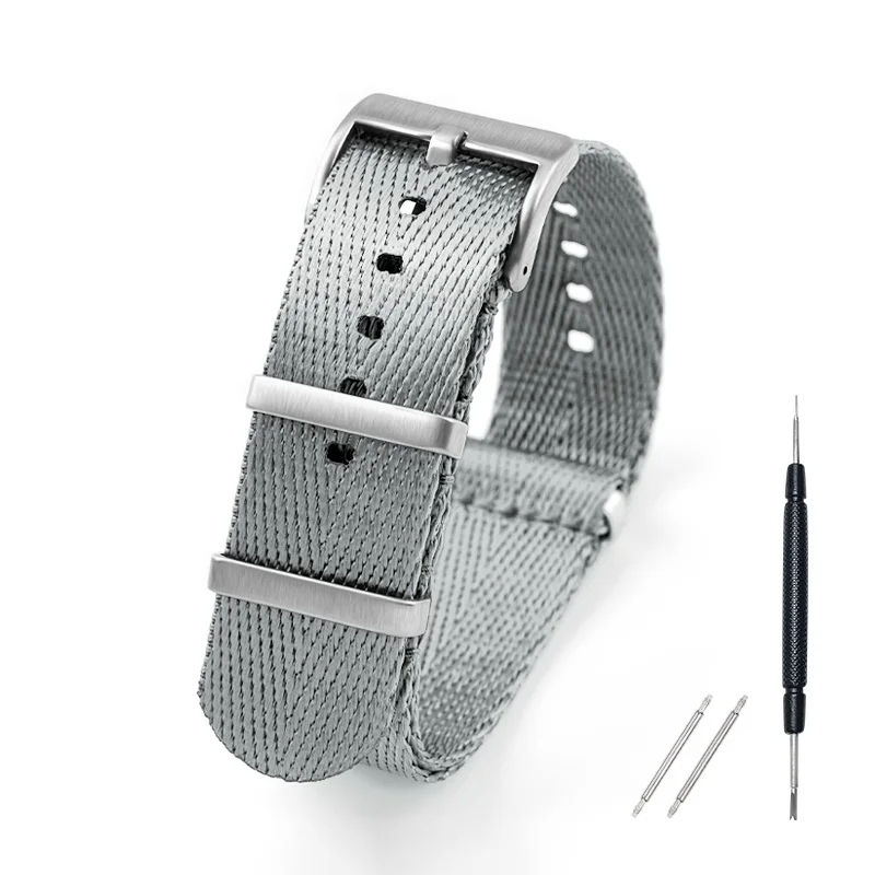Premium Solid Color Nylon Watch Strap - Adjustable, Breathable & Comfortable for All Wrist Sizes
