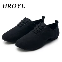 HROYL Jazz Dance Shoes Canvas Size EU34-45 Women Girls Ballroom Modern Tango Performance Practise Dancing shoes Wholesale 1
