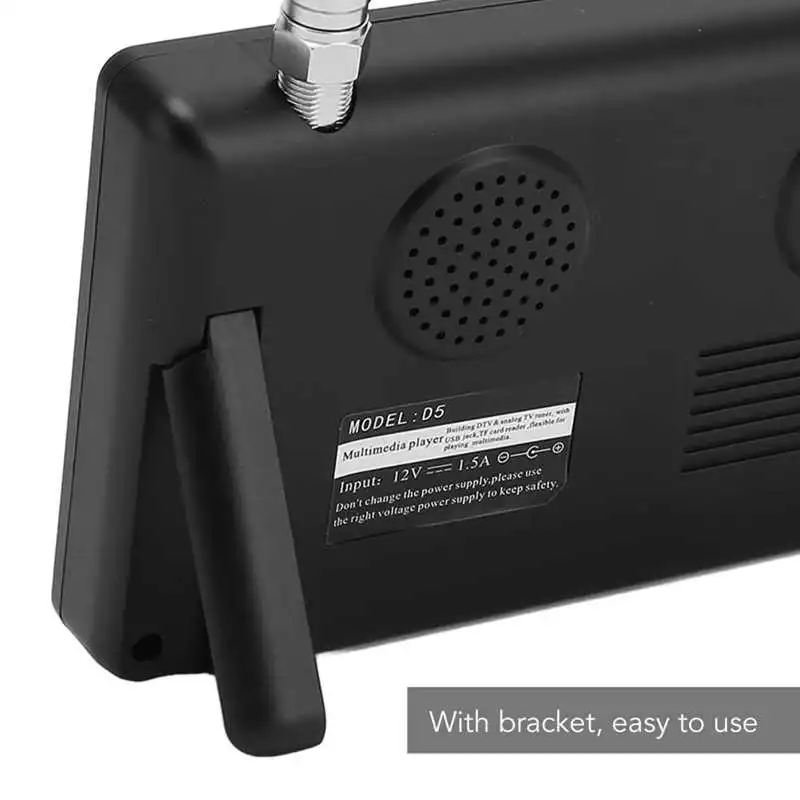5 Inch Portable TV LEADSTAR D5 ISDB-T/ATSC/DT2 Compliant Rechargeable 1080P Mini Digital EU Plug 110‑220V