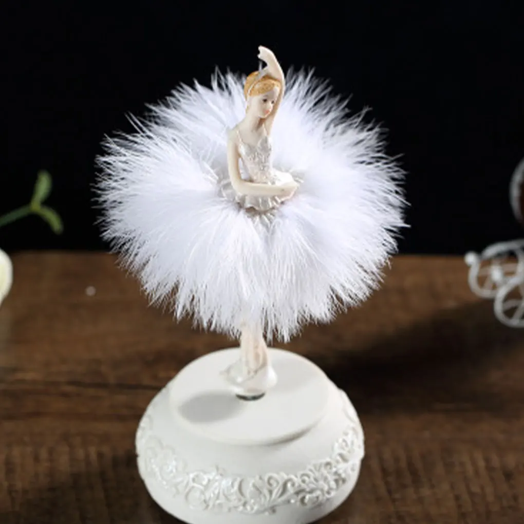 Ballerina Musical Box Elegant Dancing Girl Elegant Figurines Rotate Boxes For Friend Home Desktop Birthday Gift 4