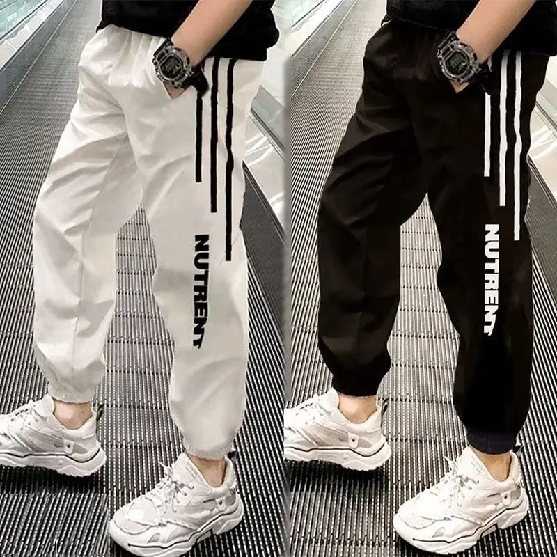 

Summer Harajuku Lazy Trendy Sports Pants INS Casual New Men's Pants Versatile Children's Fashion Crop Pants