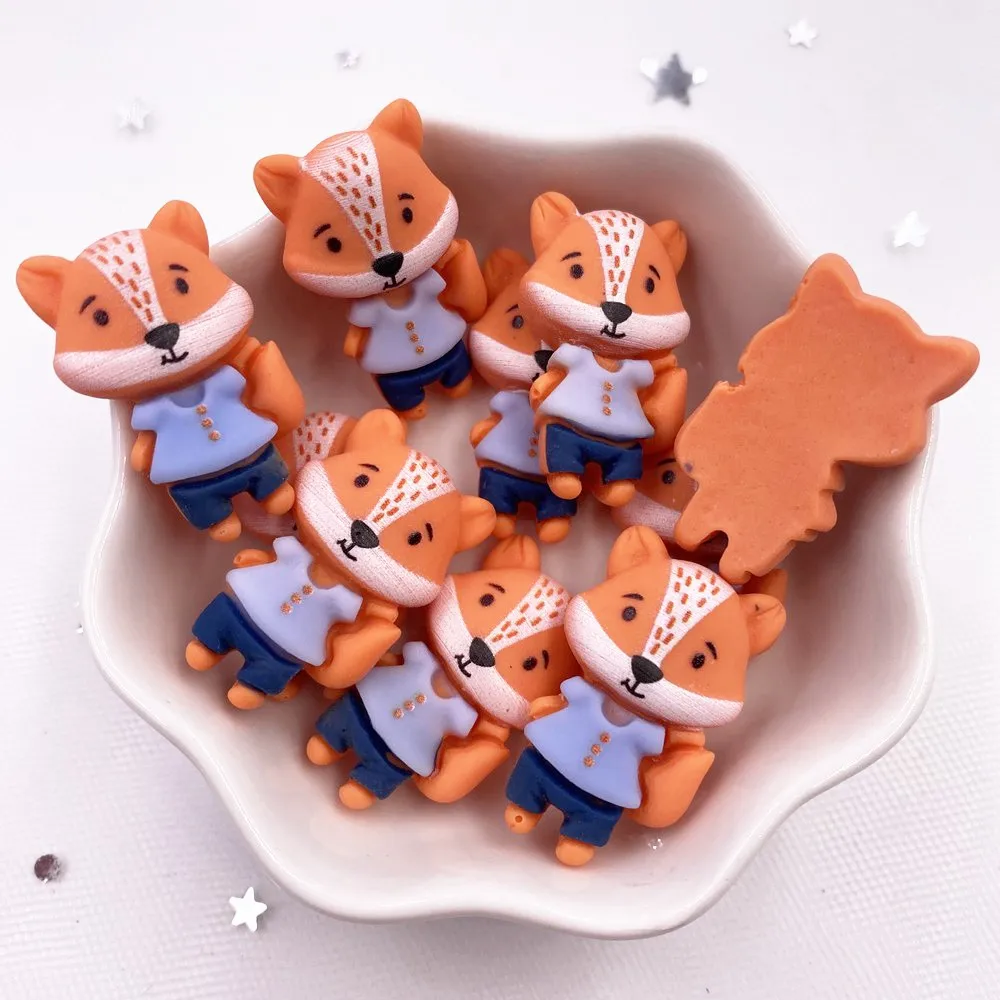 Hand Painted Resin Kawaii Colorful Rabbit Elephant Fox Bear Dinosaur Flatback Stone Figurine 12PCS Scrapbook DIY Decor Crafts rabbit ornaments,rabbit ornament,ornament crafts,miniature ornament,bear figure toy,resin ornaments,miniature figurines,resin crafts
