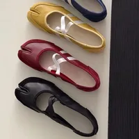 Black Silver Red Ballet Flats Trainers Women Split Toe Ballerina Tabi Walking Sneakers Woman Mary Jane Shoes Footwear Summer - Image 3