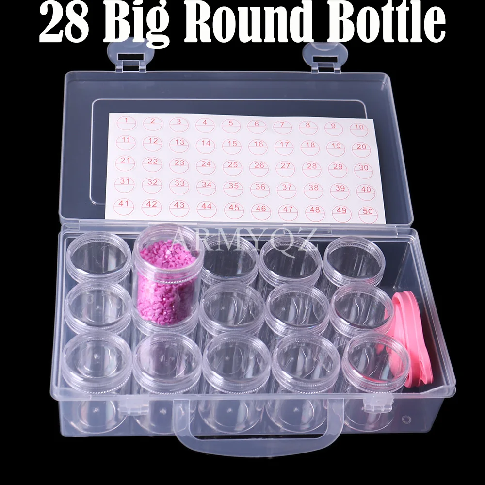 56/28 Grids 5D DIY Diamond Painting Tools and Accessories Box Diamond  Embroidery Rhinestones Organizer Case Storage Containers - AliExpress