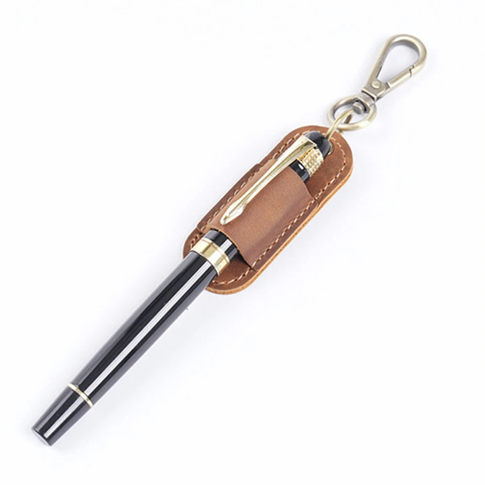Compact Travel-Friendly Pen Holder with Keychain Attachment and Mini Pencil Case