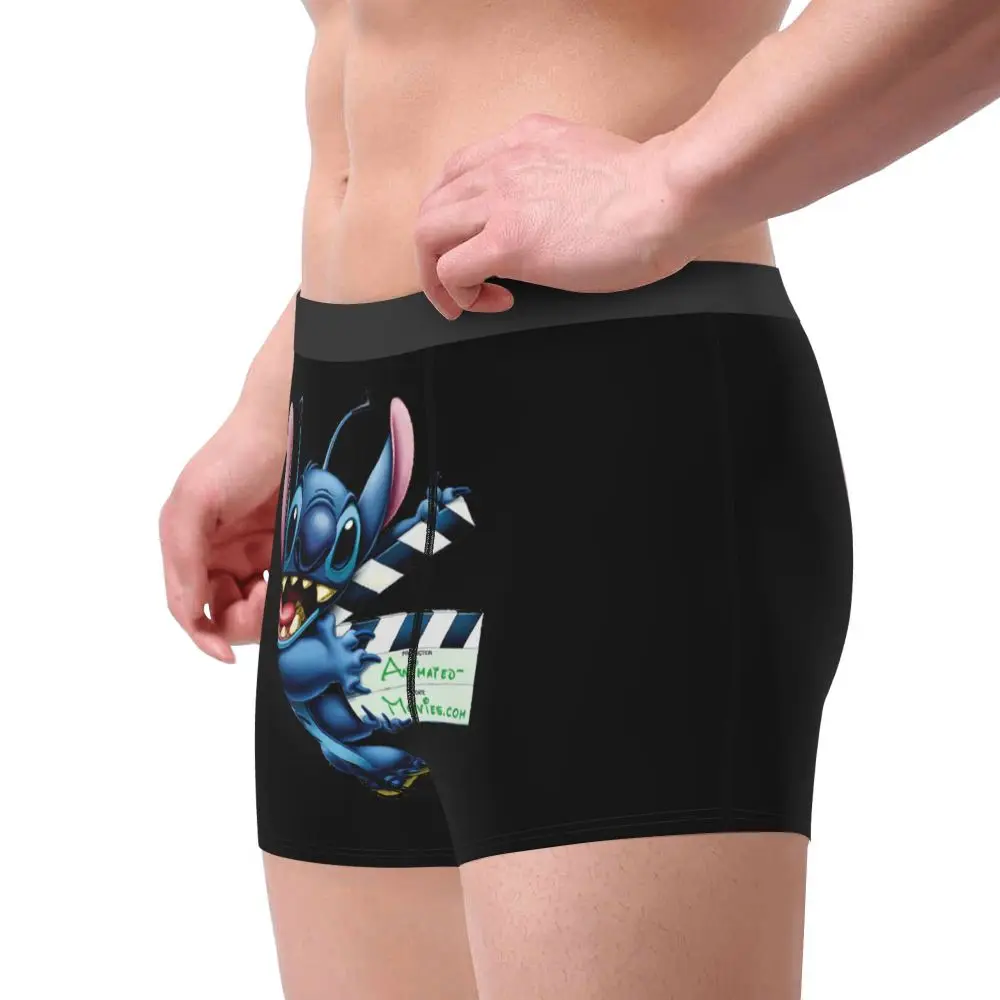 Custom Stitch Lion Cute Boxers Shorts Men's Disney Movie Briefs Underwear Fashion Underpants