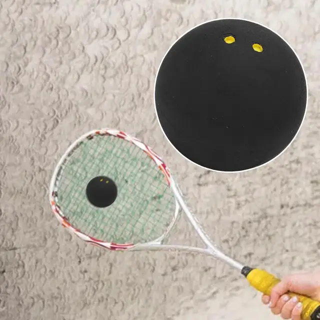 1Pc Double Yellow Point Squash Balls Rubber Squash Racquet Balls Squash Speed Training For Double Yellow Dots Squash Ball 3