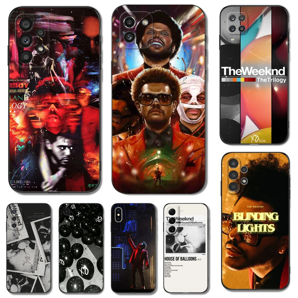 Custodia In Tpu Nero Per Samsung Galaxy S22 S20 S21 Fe Plus Ultra + S10 E Lite Cover Posteriore The Weeknd House Of Balloons