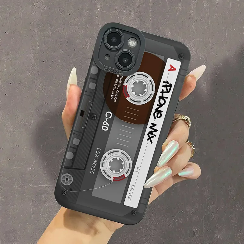 thumbnail image 1 of Funda de teléfono con patrón de radio para iPhone 11 12 13 14 15 16 Pro Max XS XR 7 8 Plus SE 2022, funda de silicona suave mate a prueba de golpes, 1 of 5