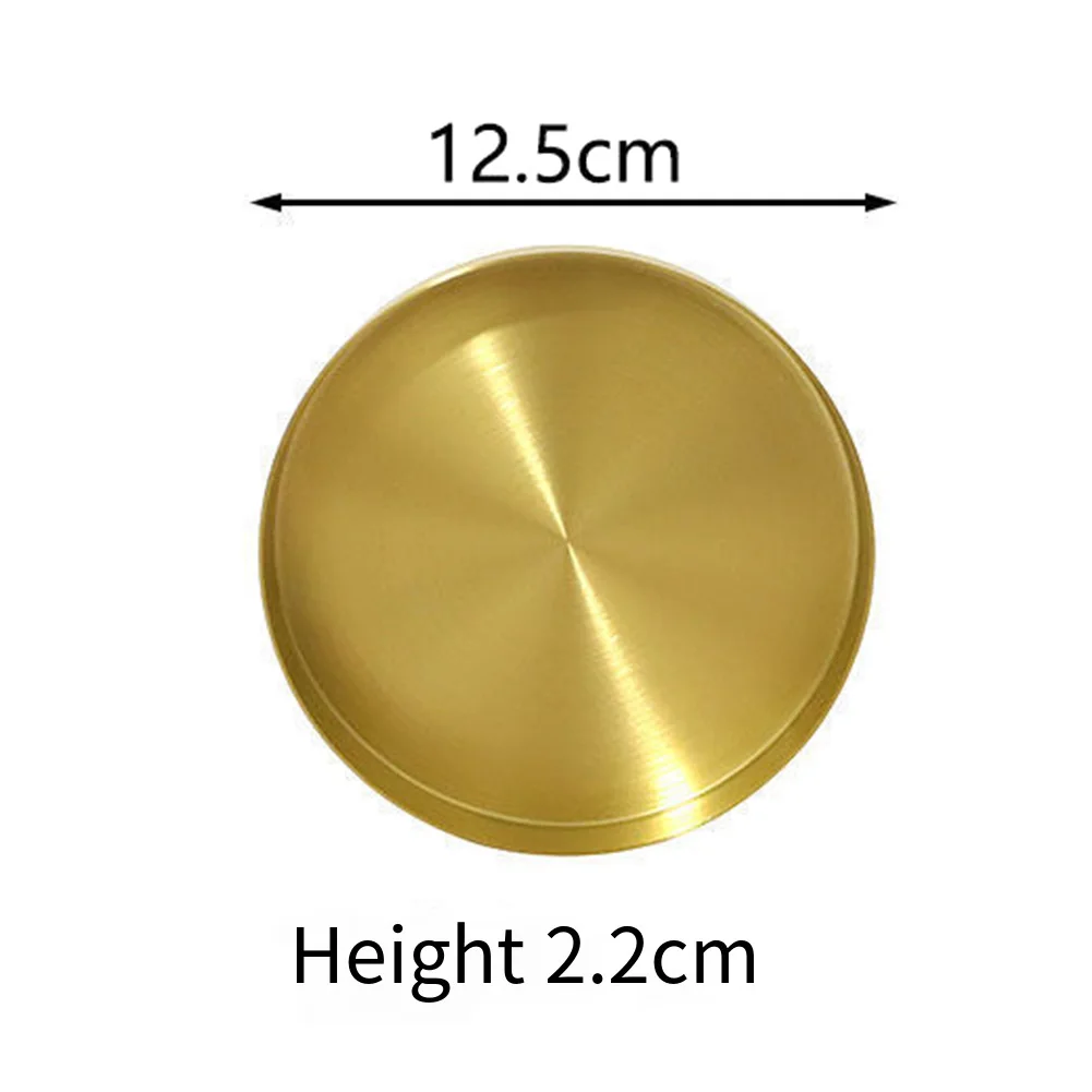 

1pc Kitchen Stainless Steel Storage Tray Decorative Organizer Jewelry Display Plate 12.5/14/18/20/22/30/32cm Kitchen Tools