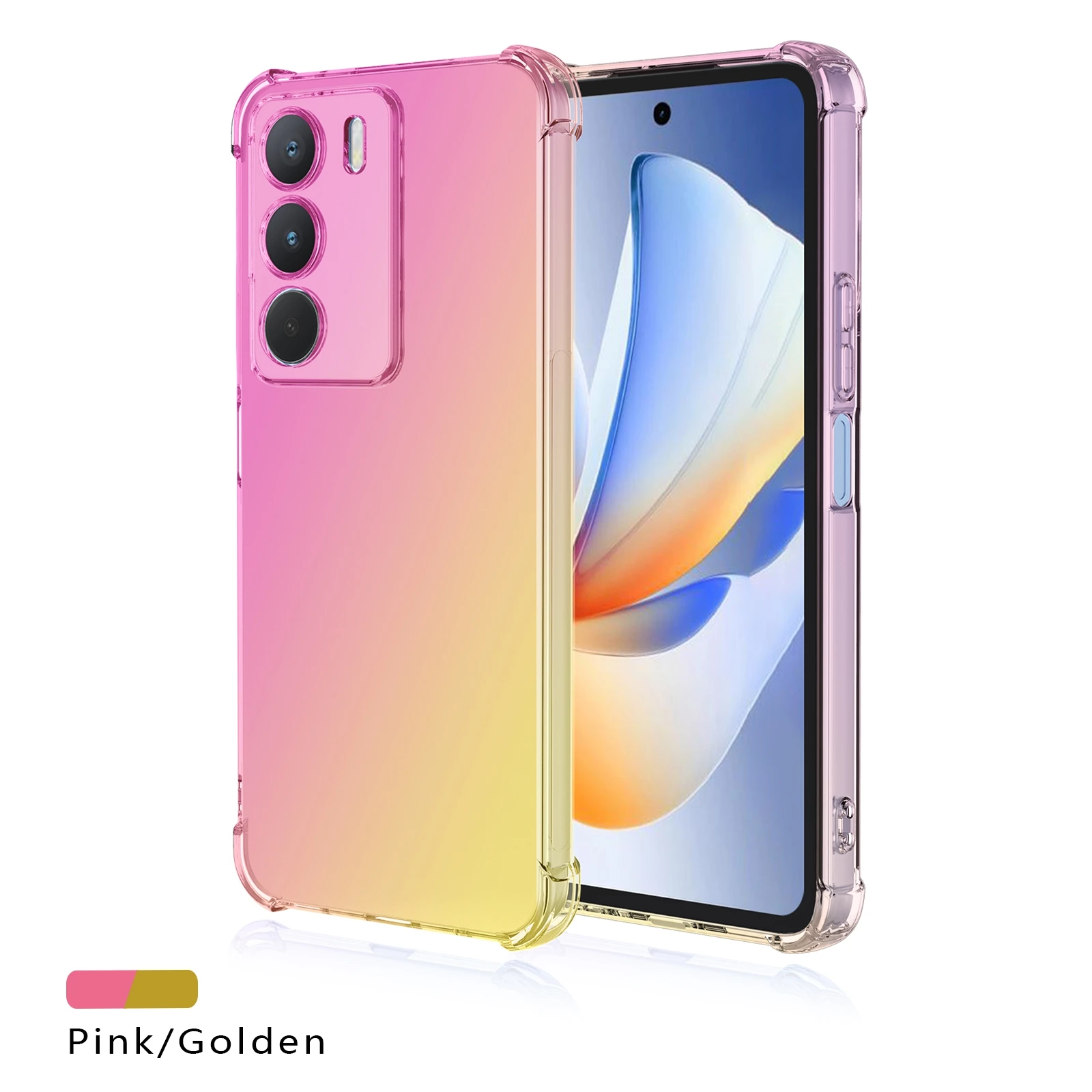 Gradient Shockproof Airbag TPU Case - Protective Back Cover Shell