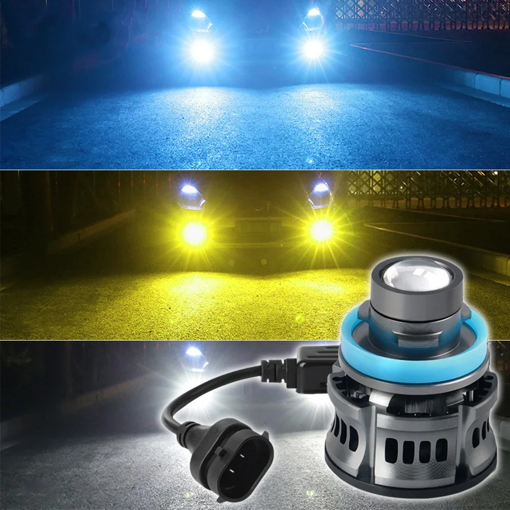 12V H7 H11 H8 H9 9006 HB4 Car Lens Headlight led bulb led fog light led headlight led light fog and headlight bulbs Led Fog Light Bulb LED Fog Lamp White Yellow Ice Blue Turbo Light