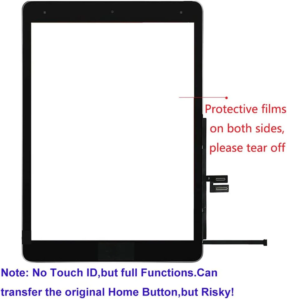 Digitalizzatore Touch Screen Per IPad 9a Gen (2021) 10.2' - Con Pulsante Home, Staffa E Kit Attrezzi