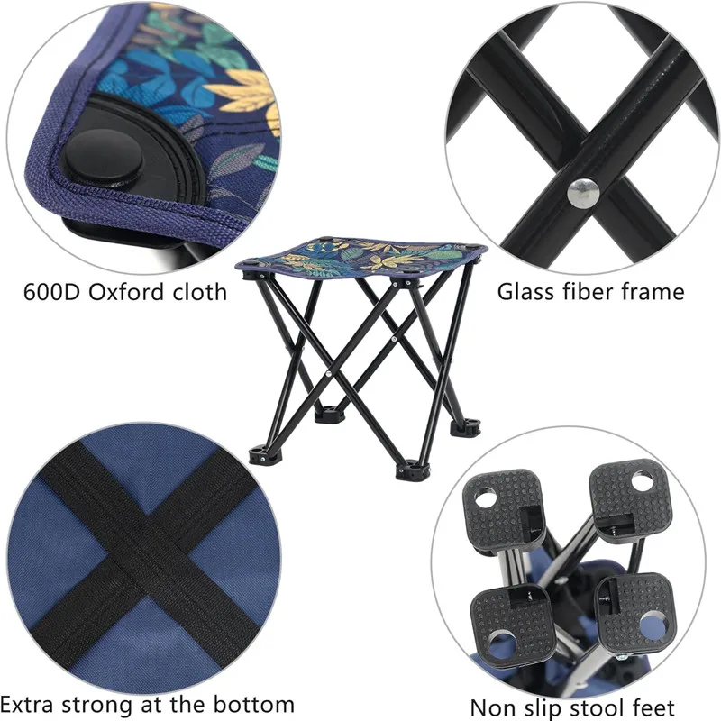 Description Picture 5 of itemCamping Small Fishing Chair Folding Fishing Chair Camping Stool MIni Ultralight Outdoor Portable Folding Stool with Carrying Bag